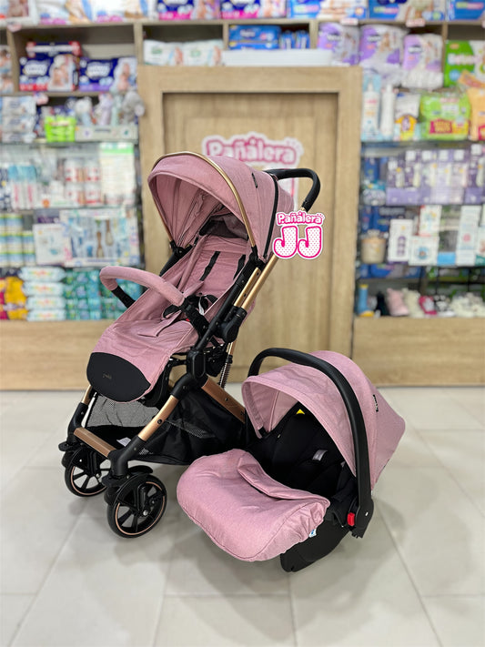 Coche con porta bebe tipo maleta Cova